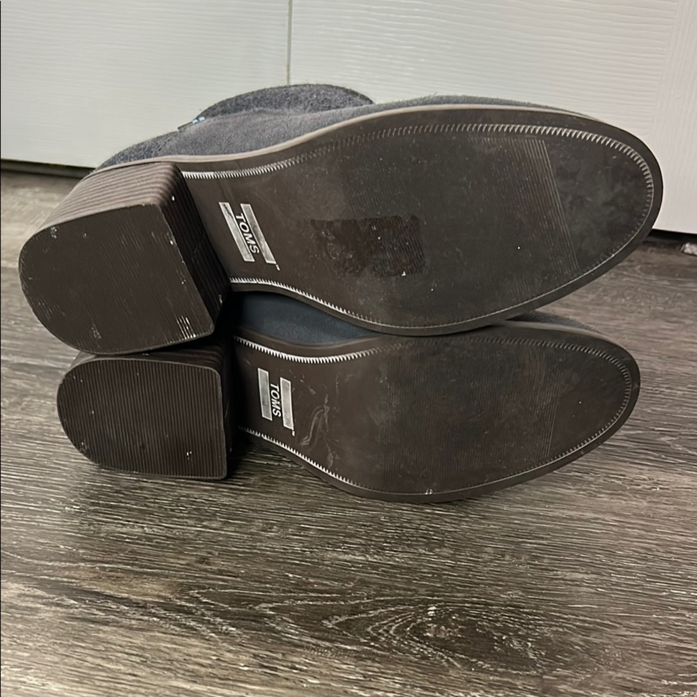 Toms Lacey Charcoal Ankle Booties Size 9.5 - Picture 7 of 8